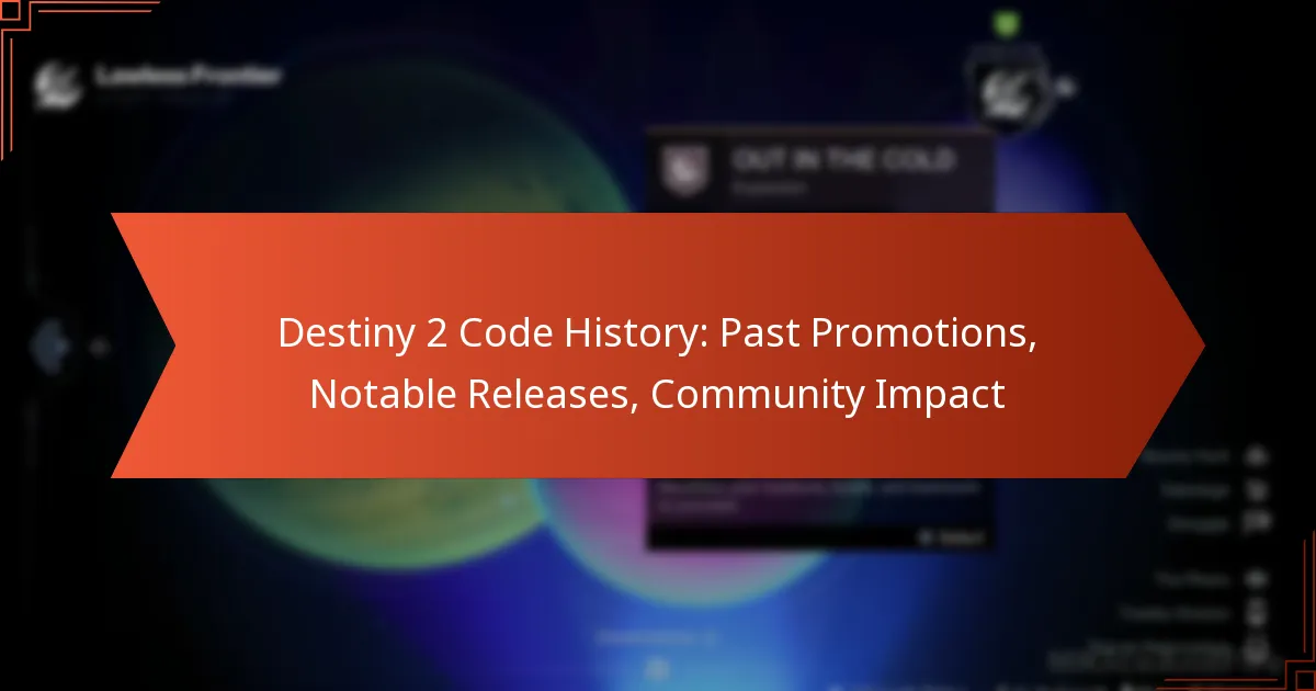 Destiny 2 Code History: Past Promotions, Notable Releases, Community Impact