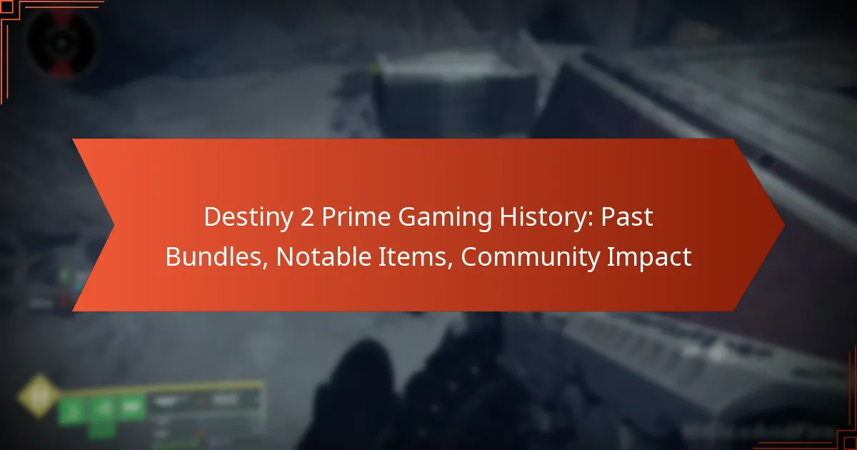 Destiny 2 Prime Gaming History: Past Bundles, Notable Items, Community Impact