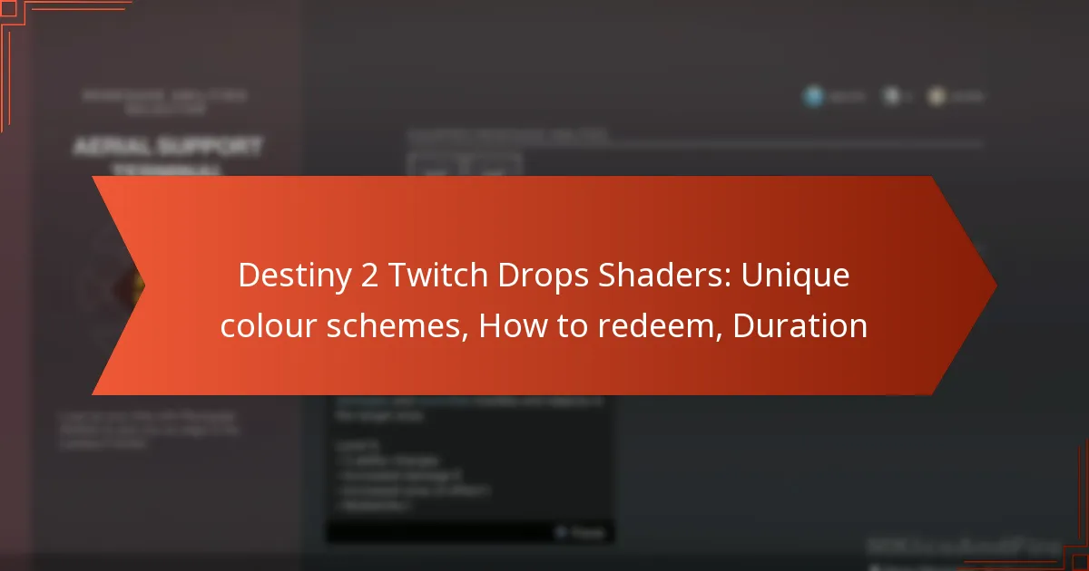 Destiny 2 Twitch Drops Shaders: Unique colour schemes, How to redeem, Duration